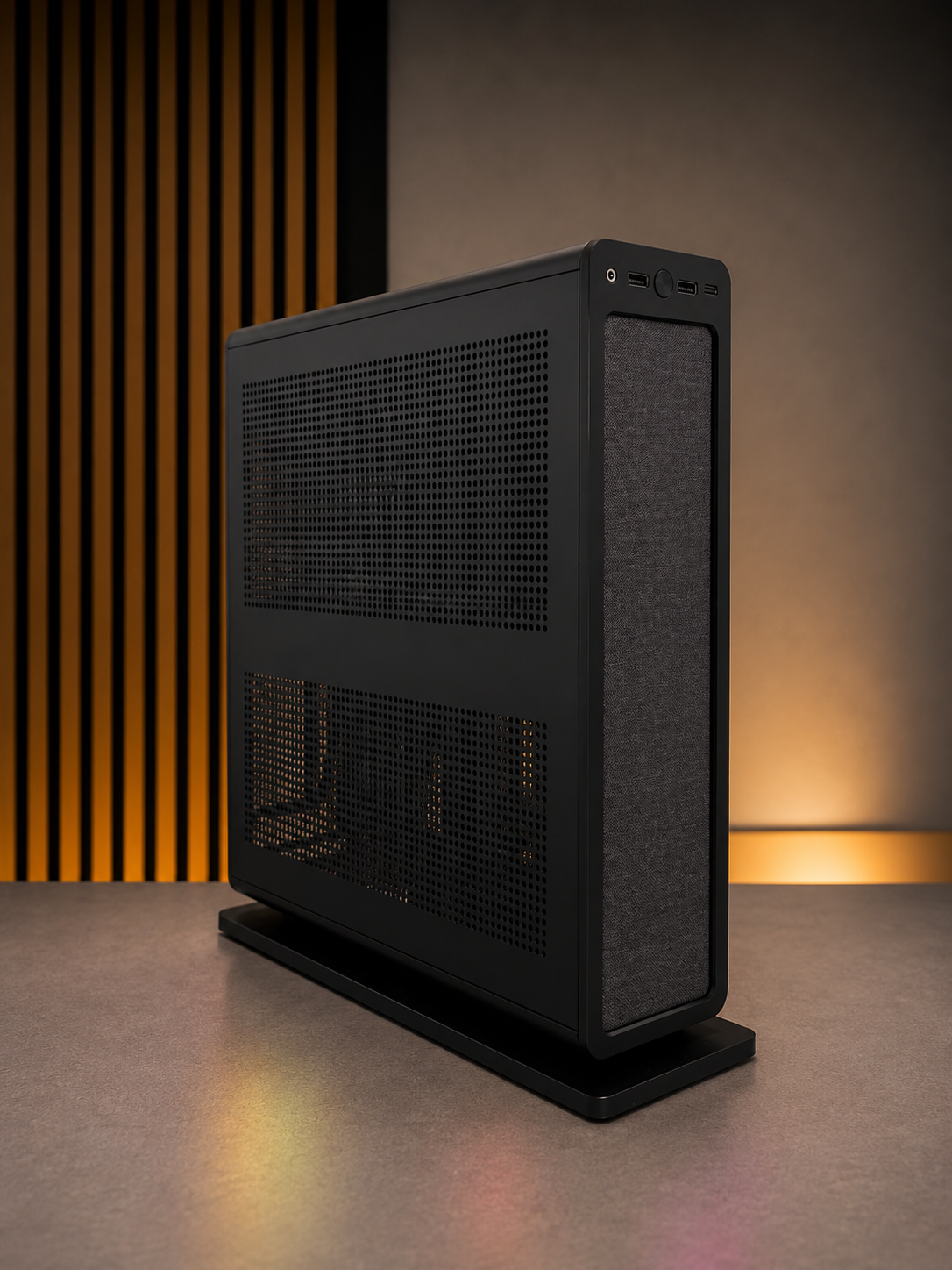 Black Fractal Ridge small-form-factor PC build