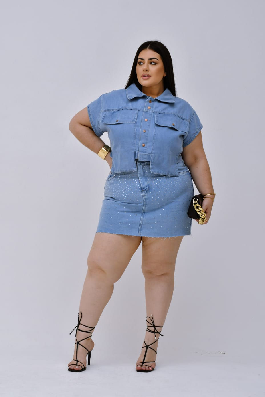 Miniatura: Jaquetinha plus bolso longo