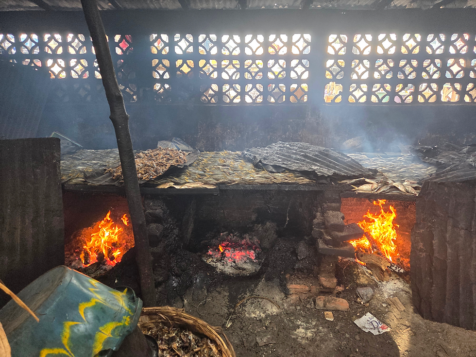 Inside Tanji Fishing Center Smokehouse 