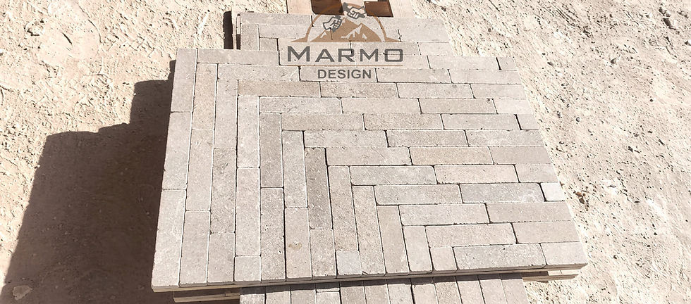 Sinai Pearl Egyptian Limestone - Bricks Herringbone Stones