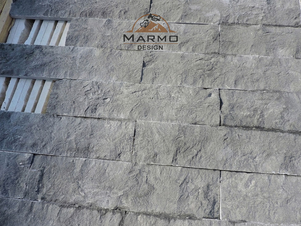 Melly Grey Dark Egyptian limestone - Split Face Tiles