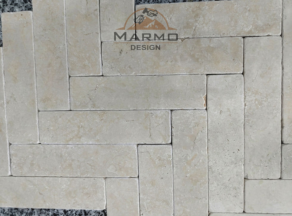 Sinai Pearl Egyptian Limestone - Bricks Herringbone Stones
