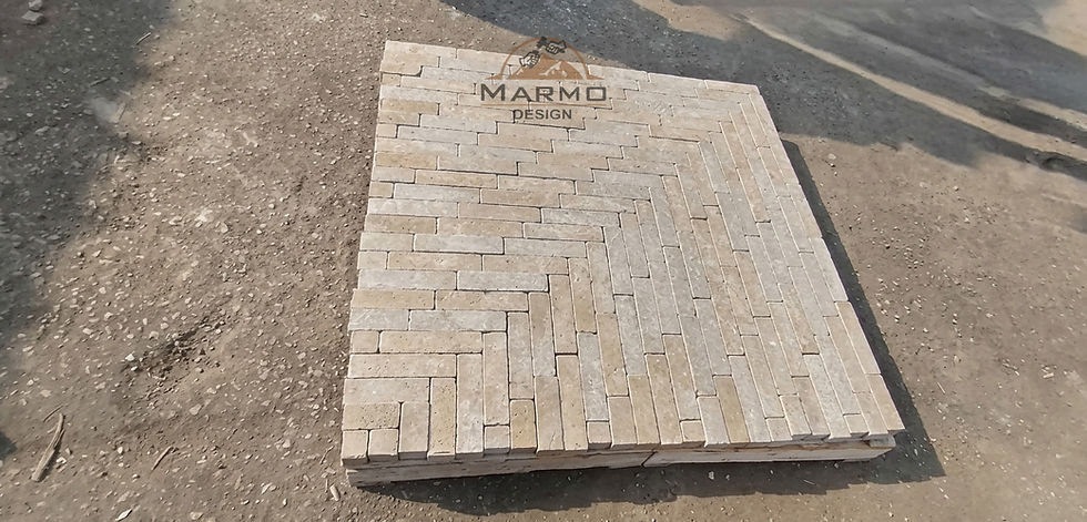 Sinai Pearl Egyptian Limestone - Bricks Herringbone Stones