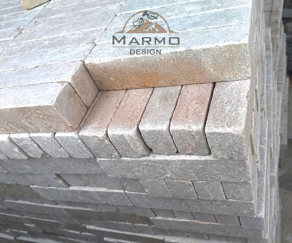 Sinai Pearl Egyptian Limestone - Bricks Herringbone Stones