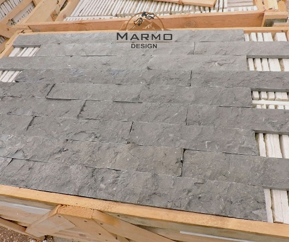 Melly Grey Dark Egyptian limestone - Split Face Tiles