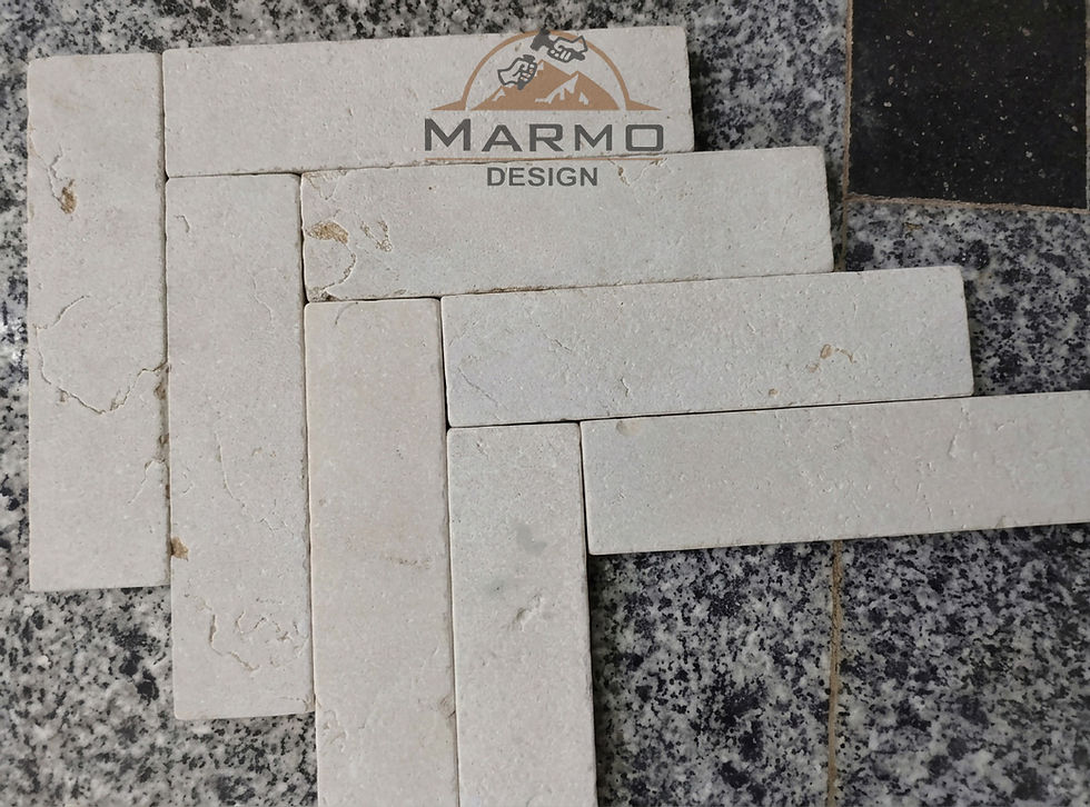 Sinai Pearl Egyptian Limestone - Bricks Herringbone Stones