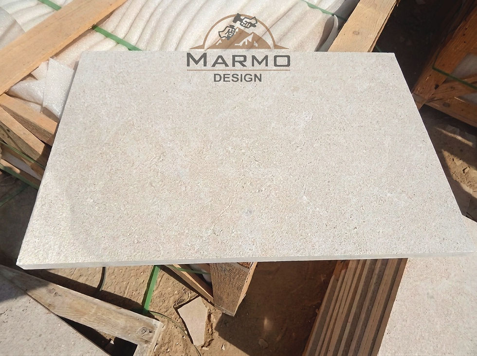 Sinai Pearl Egyptian Limestone - Sandblasted Brushed Finish