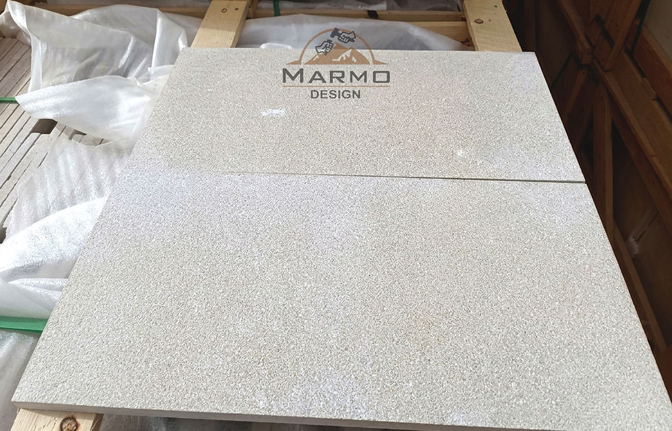 Sinai Pearl Egyptian Limestone - Sandblasted Brushed Finish