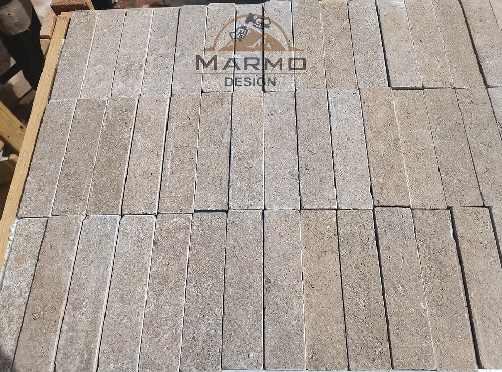 Sinai Pearl Egyptian Limestone - Bricks Herringbone Stones