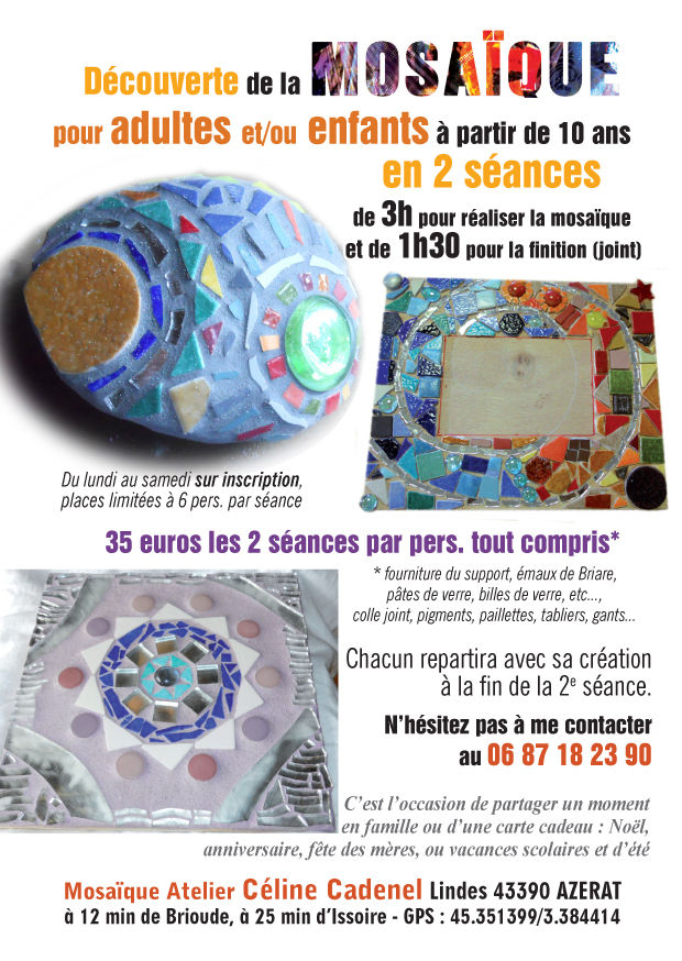 Ateliers "Découverte" en 2 séances ADULTES