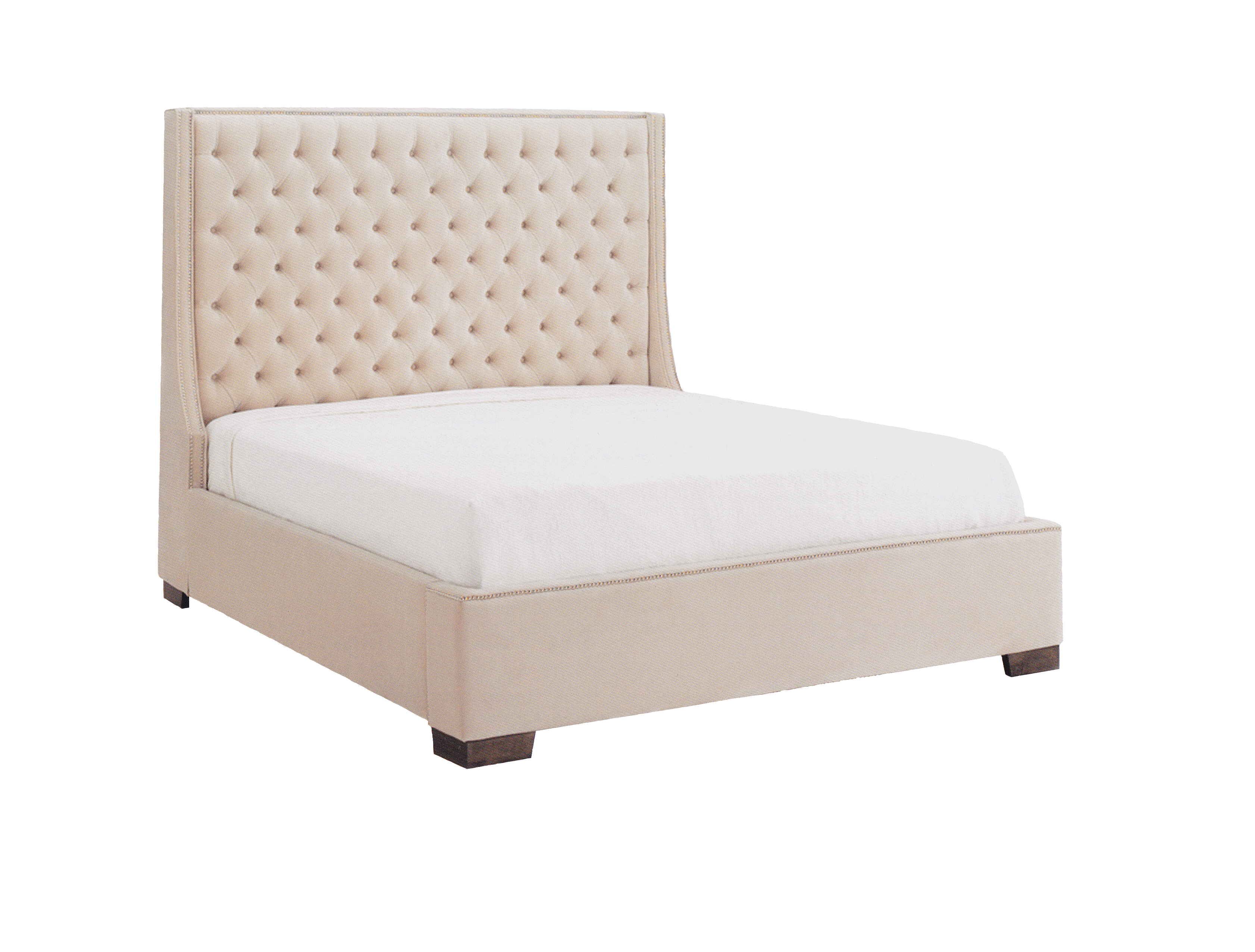 Upholstered Bed, Tufted Headboard