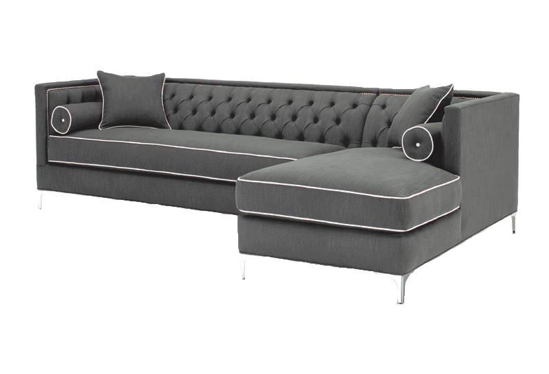 Tufted Back Chaise Sectional