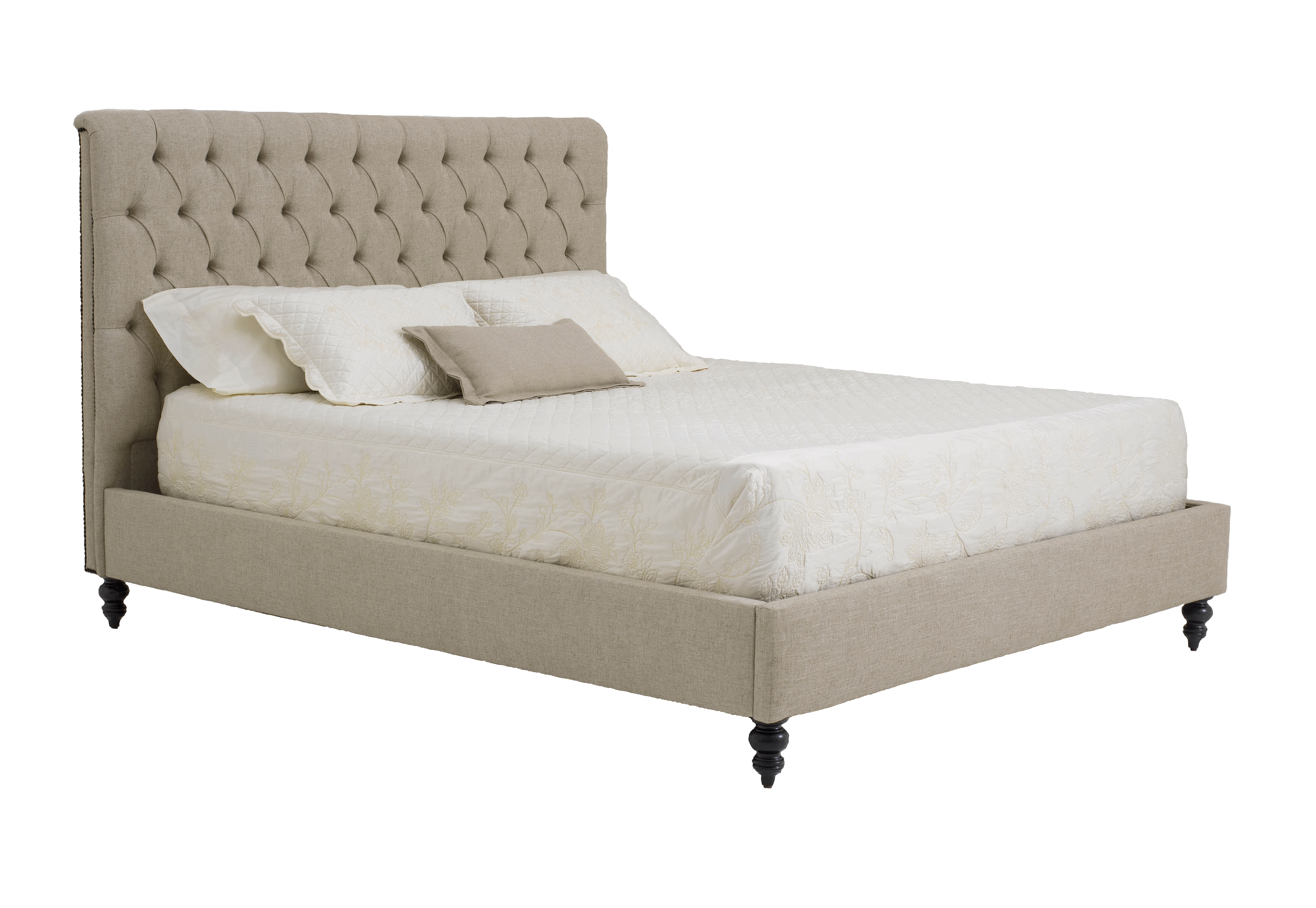 Upholstered Bed, Tufted Headboard