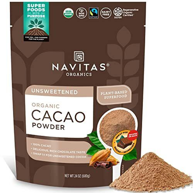Navitas Organics Organic Cacao Powder, Non-Gmo, Fair Trade, Gluten-Free, 24 Ounc