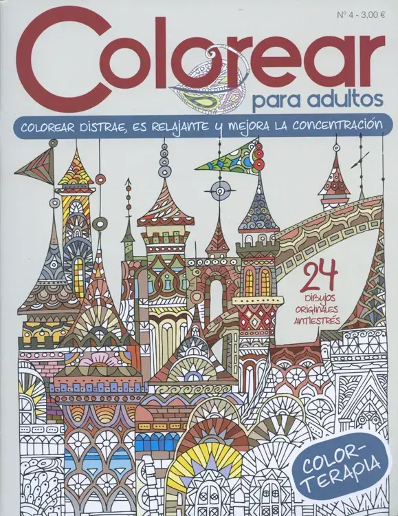 COLOREAR ANTIESTRÉS No. 4 Castillo gris