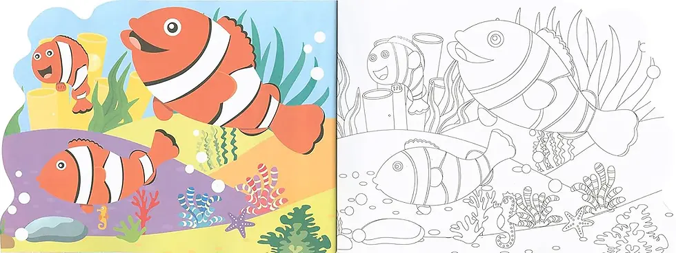 Miniatura: EN EL MAR. Coloreo animales