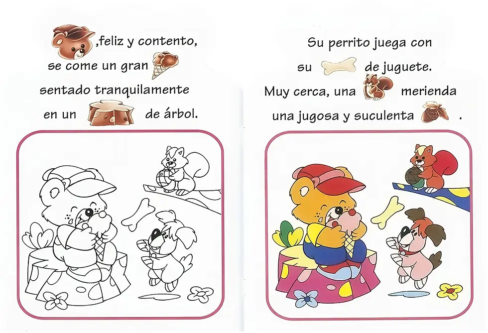 Miniatura: PICTOGRAMAS. PEGA Y COLOREA AZUL 3