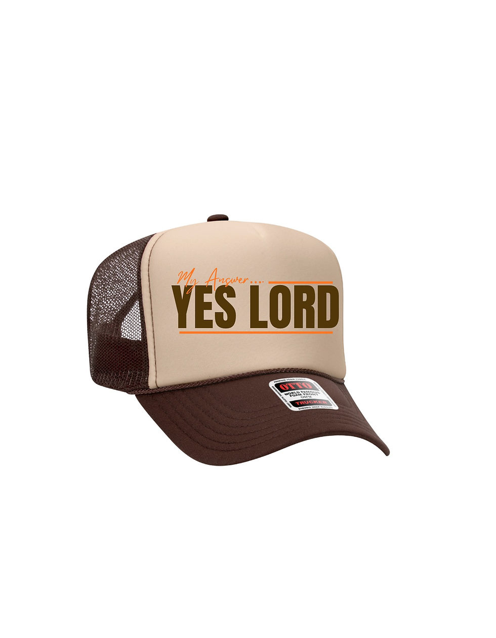 Yes Lord Tan Trucker Hat