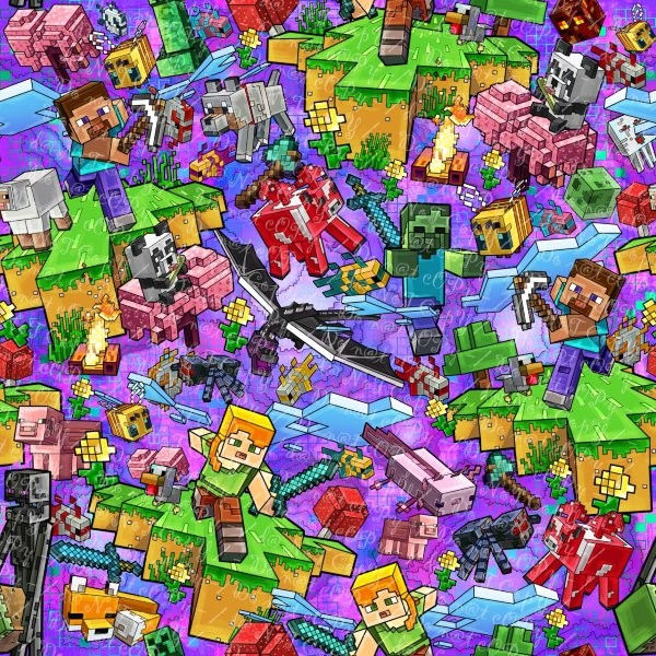 Pixel World Bright Stacked