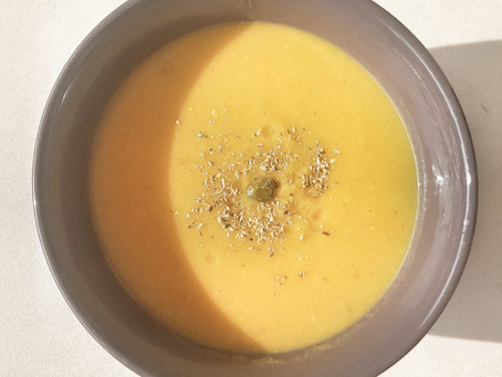 Roots & Fava Soup with a Greek Touch