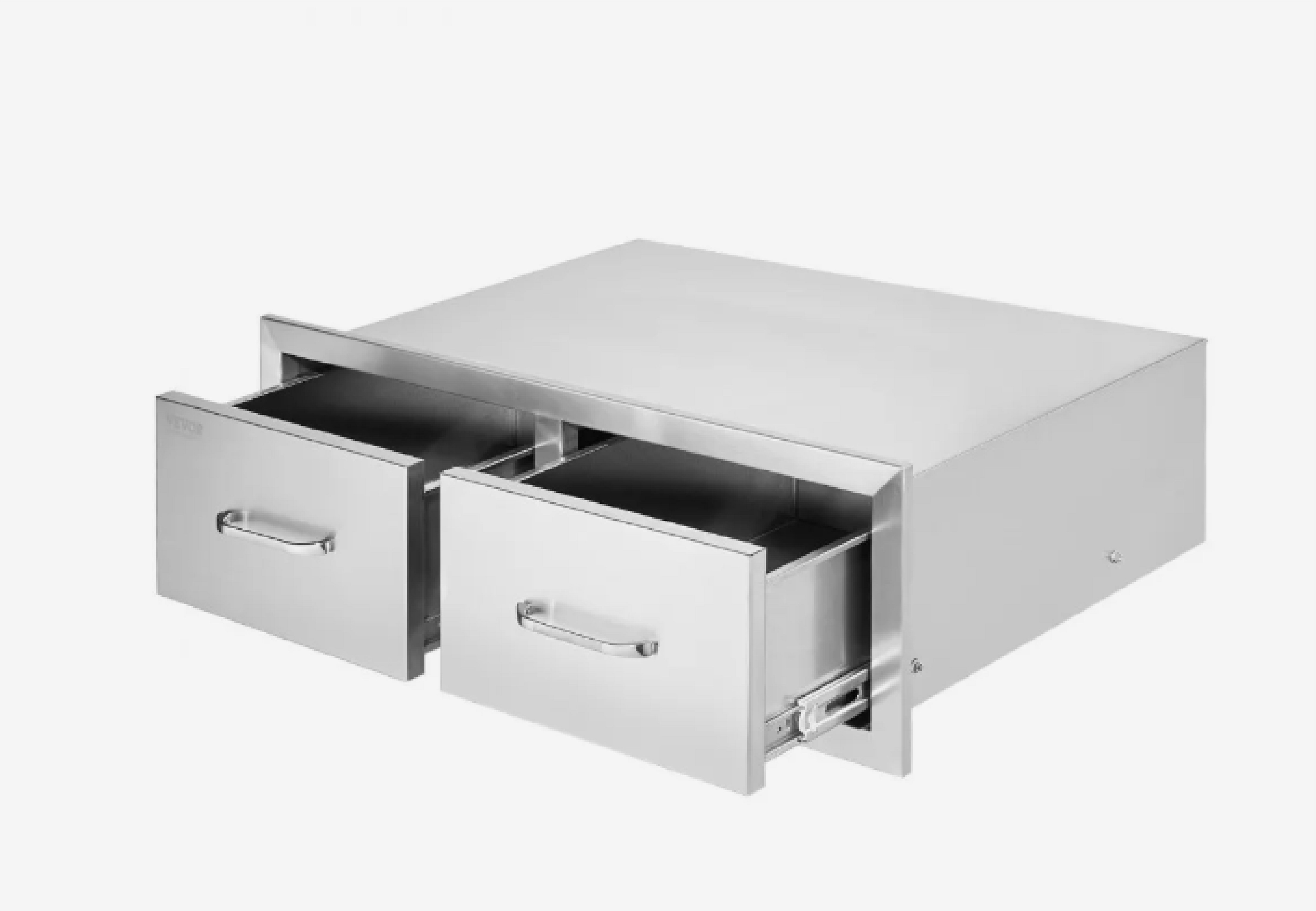 VEVOR Outdoor Kitchen Drawers 30" W x 10" H x 20" D, Horizontal Double BBQ Acces