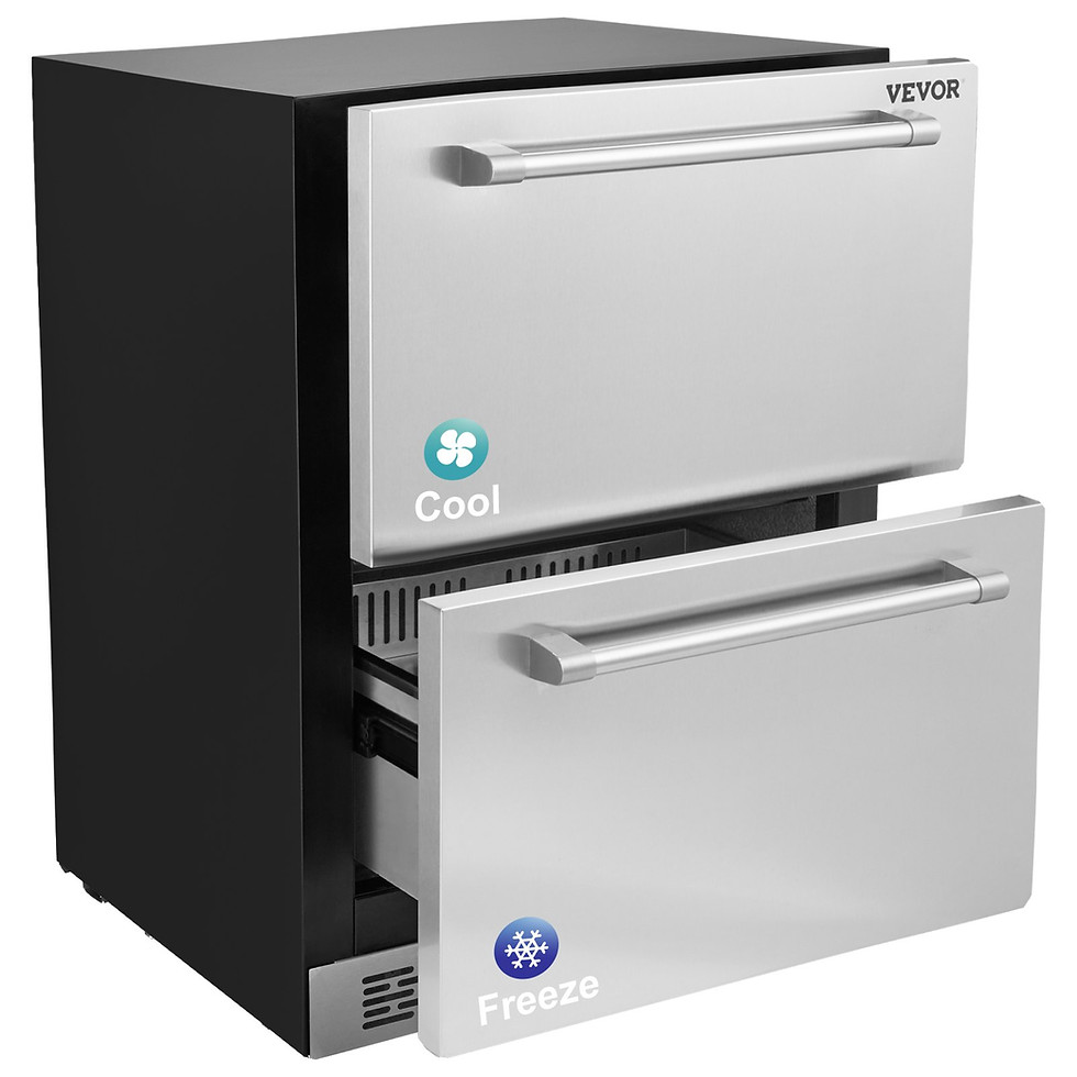 Thumbnail: VEVOR 24 inch Undercounter Refrigerator, 2 Drawer Refrigerator with Different Te