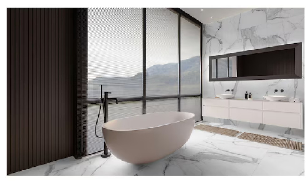 Thumbnail: Satori Regent Statuario 36-in x 72-in Polished Porcelain Floor and Wall Tile ( 1