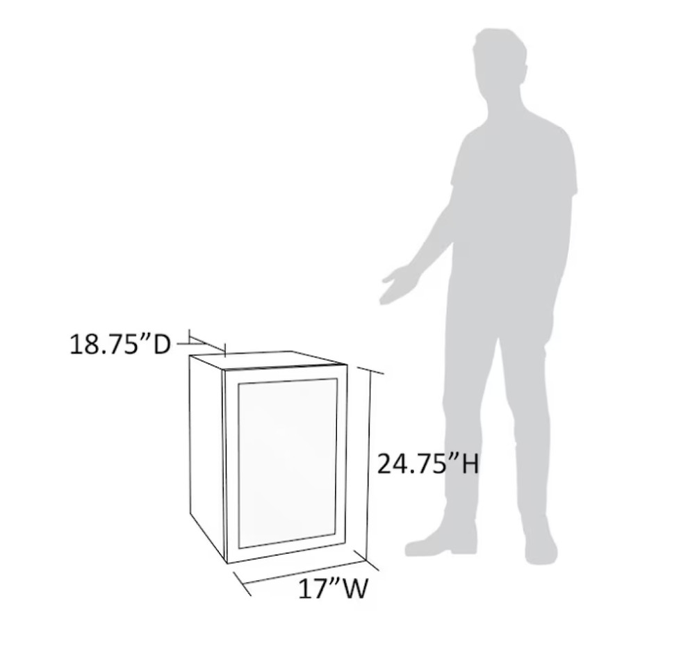 Thumbnail: NewAir 17-in W 90 -Can Capacity Stainless Steel/Black Freestanding Indoor or out