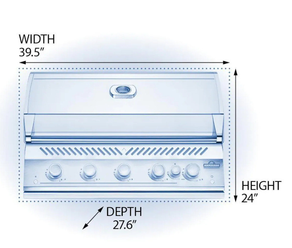 Thumbnail: Napoleon 700 Series 5-Burner 38-Inch Built-In Natural Gas Grill w/ Rotisserie &