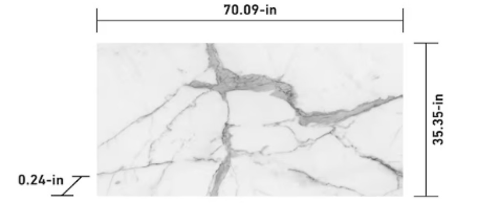 Thumbnail: Satori Regent Statuario 36-in x 72-in Polished Porcelain Floor and Wall Tile ( 1