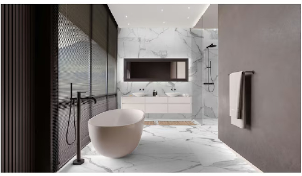Thumbnail: Satori Regent Statuario 36-in x 72-in Polished Porcelain Floor and Wall Tile ( 1
