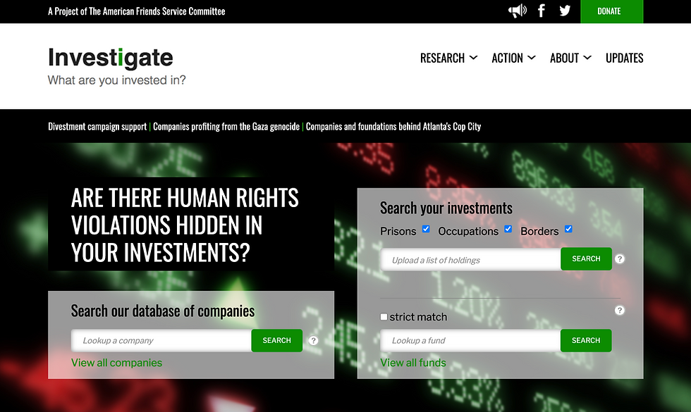 Invest with Integrity: How Couples Can Use AFSC’s Investigate Tool to Align Their Portfolio with Their Values