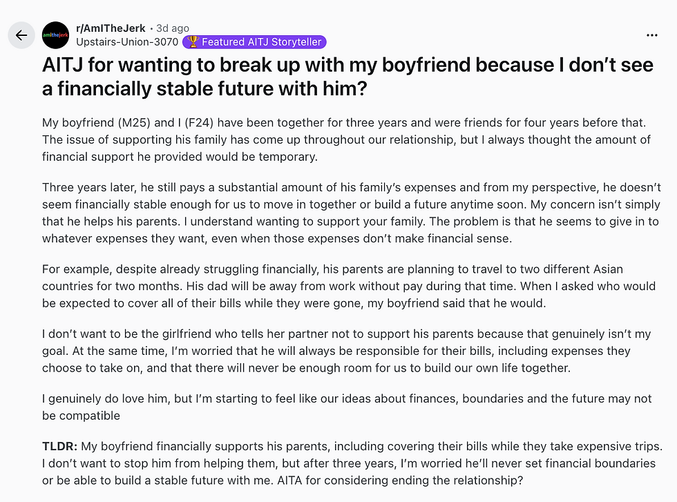 Am I the Jerk for Wanting to Break Up With My Boyfriend Because I Don’t See a Financially Stable Future With Him?