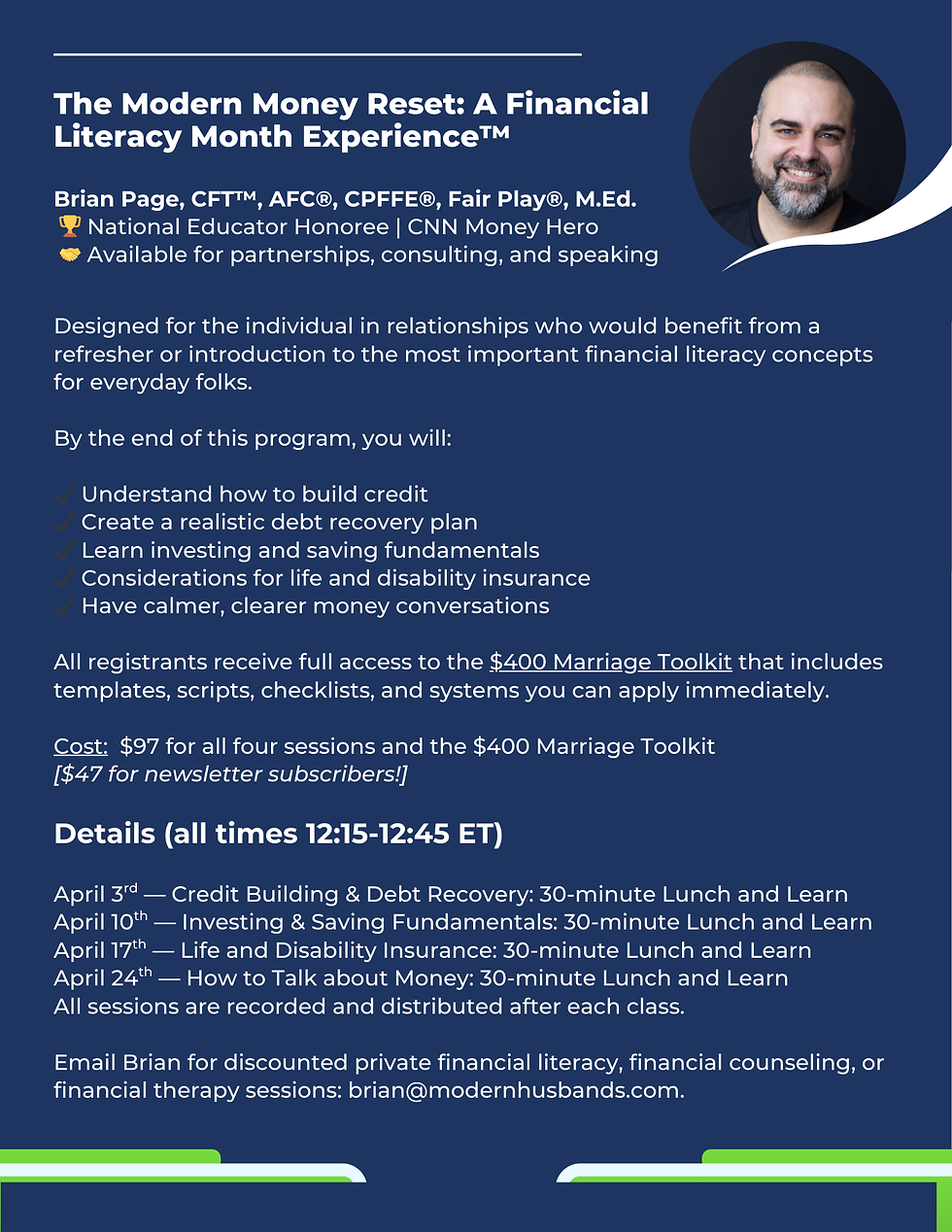 The Modern Money Reset: A Financial Literacy Month Experience™