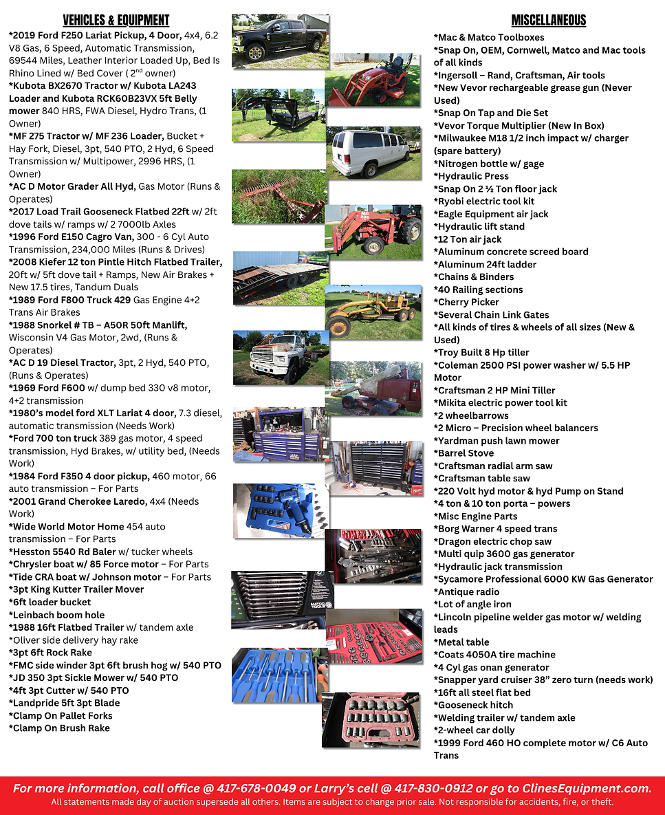 Clines estate auction-Sale bill.png