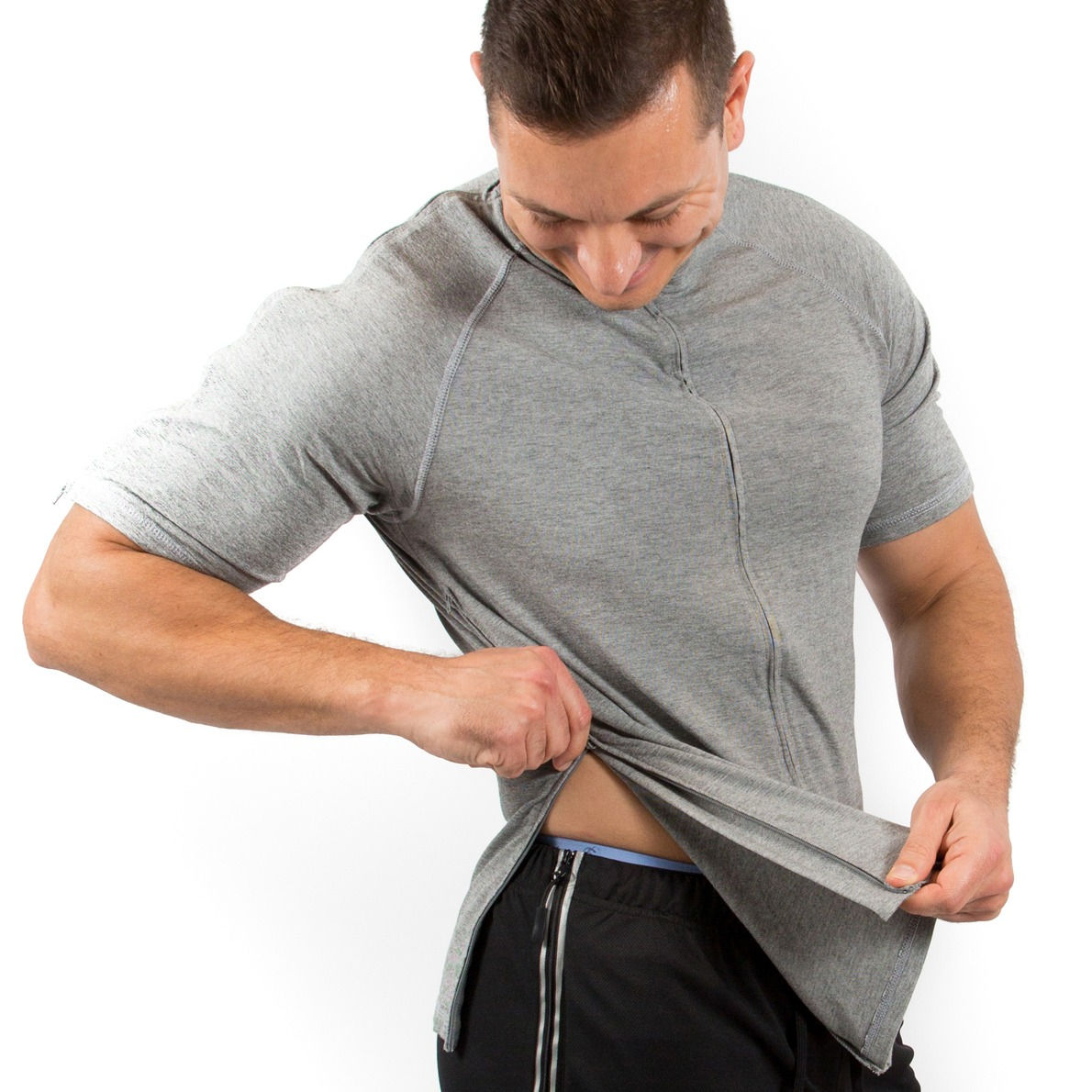 The Jim - Adaptive Post Surgery Short Sleeve Shirt by Reboundwear