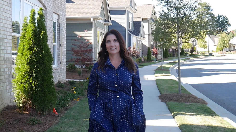 Thumbnail: Velcro Closure Navy Print Shirtwaist Dress by Bee Yourself Apparel