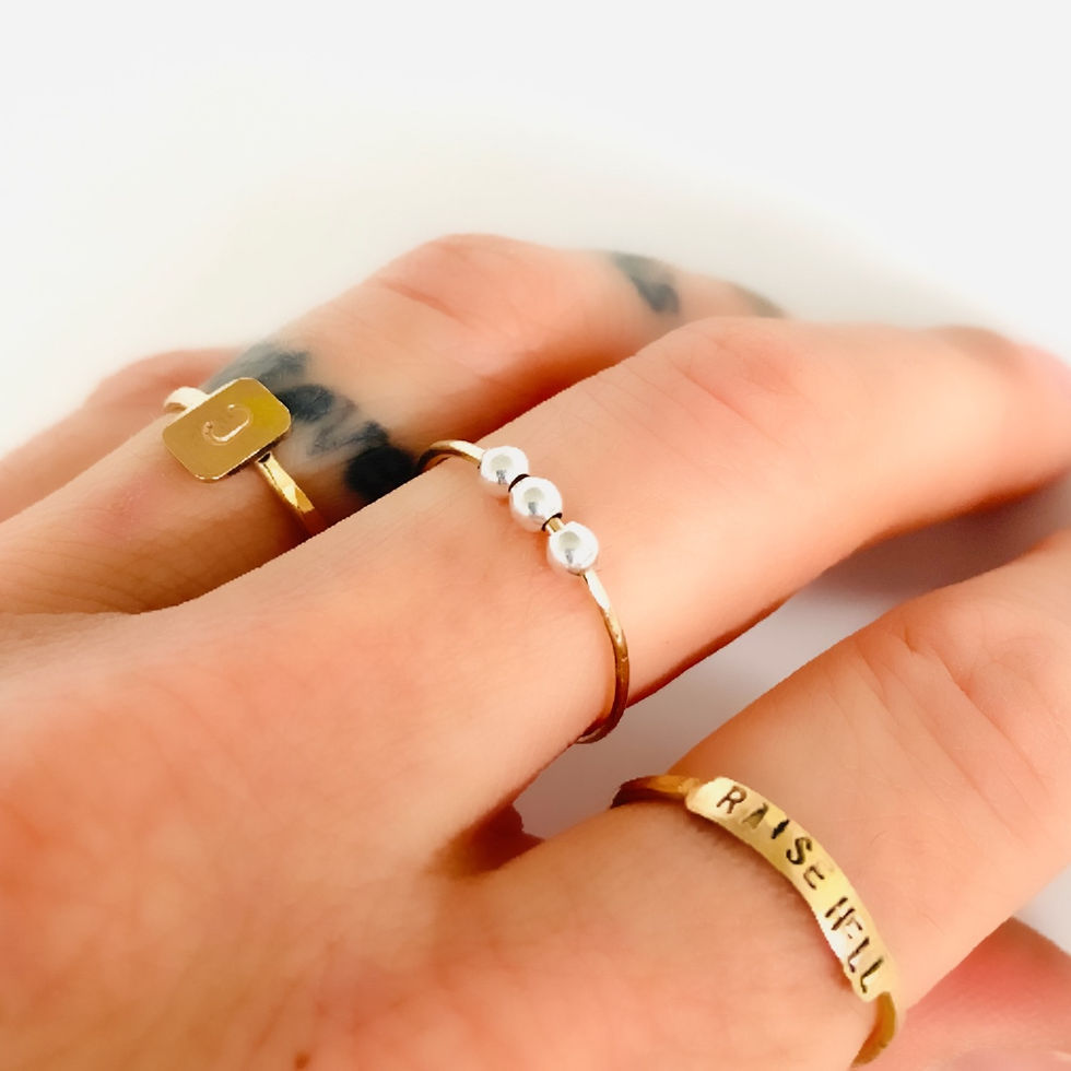 Thumbnail: Yang Orbitz Fidget Ring by Lux + Luca Jewelry Co