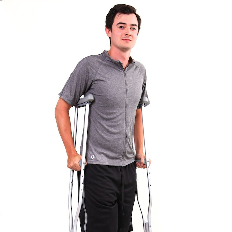 Thumbnail: The Jim - Adaptive Post Surgery Short Sleeve Shirt by Reboundwear