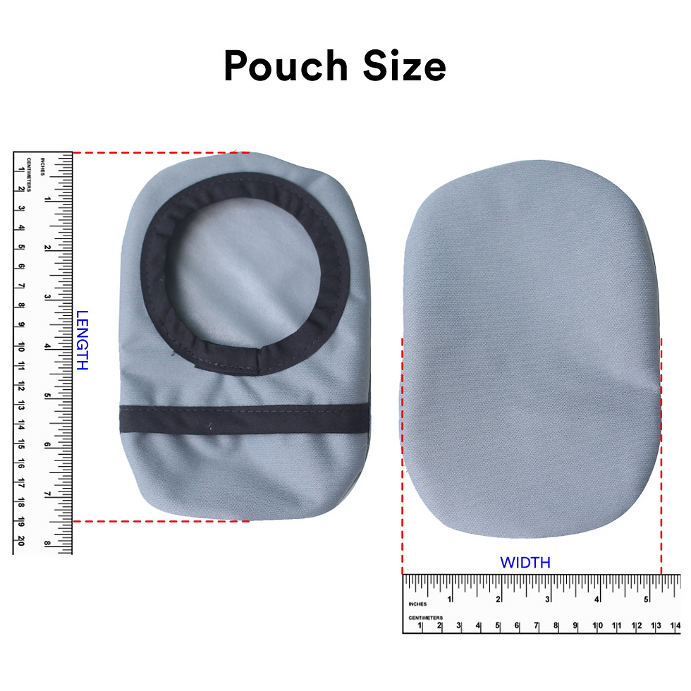 Thumbnail: Light Gray Ostomy Cover by Spoonie Threads