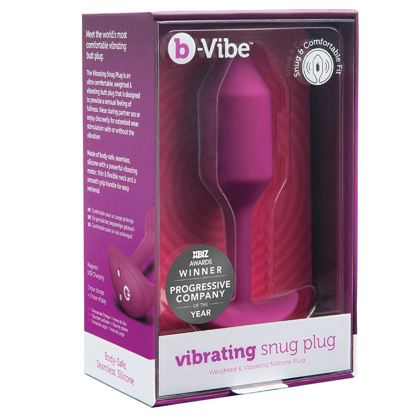 B-Vibe Vibrating Snug Plug-Rose M