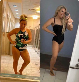 Customer before and after