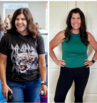 Customer before and after