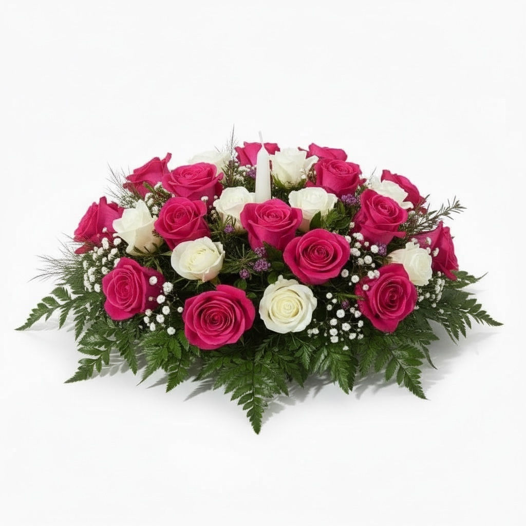 Pink and White Centerpiece