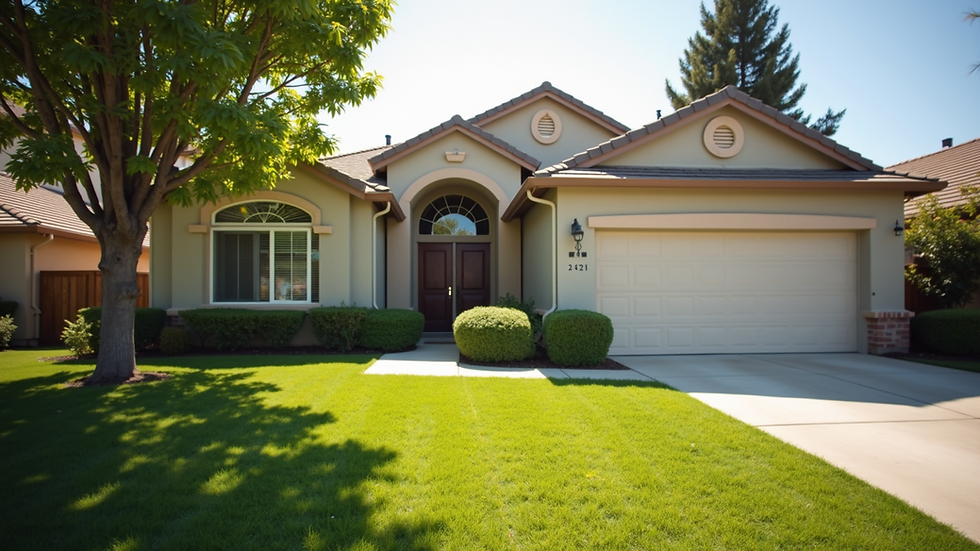Eye-level view of a well-maintained rental property exterior in Elk Grove