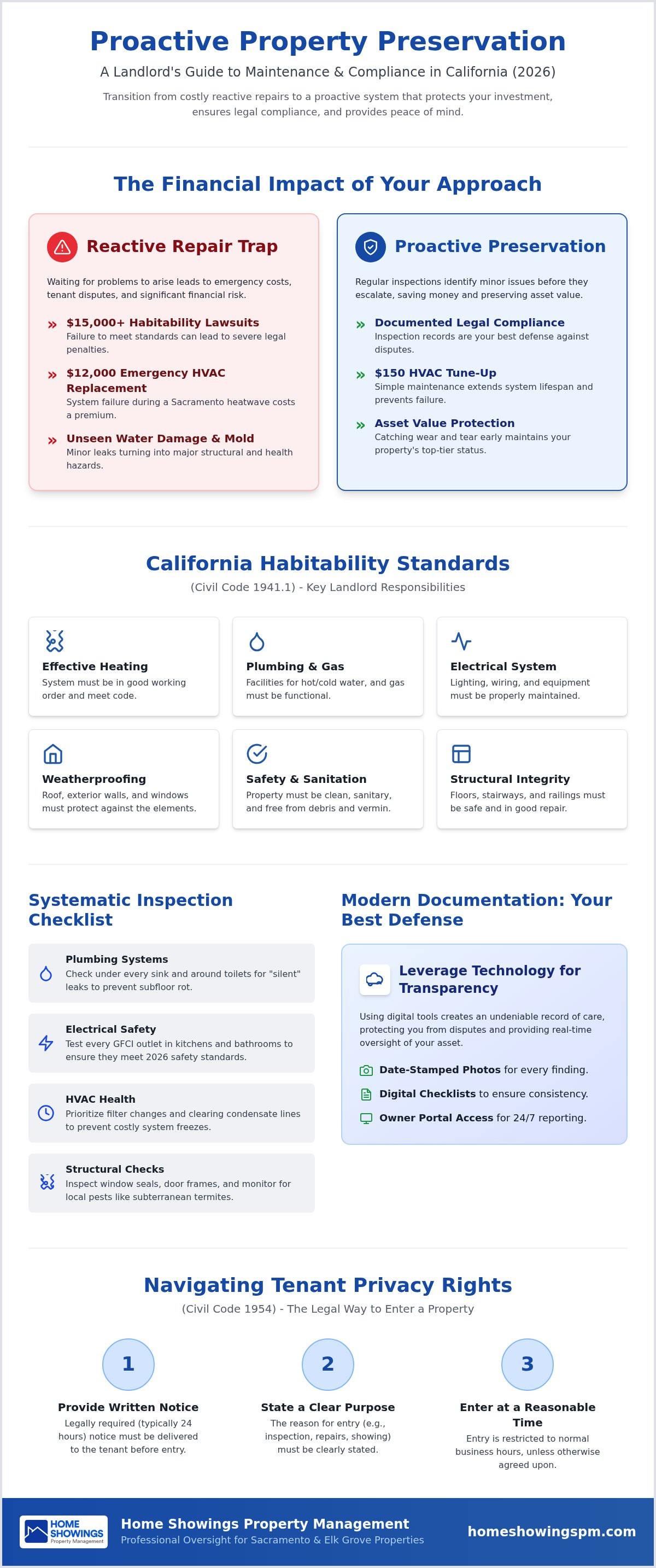 Preventative maintenance inspection for rental property california