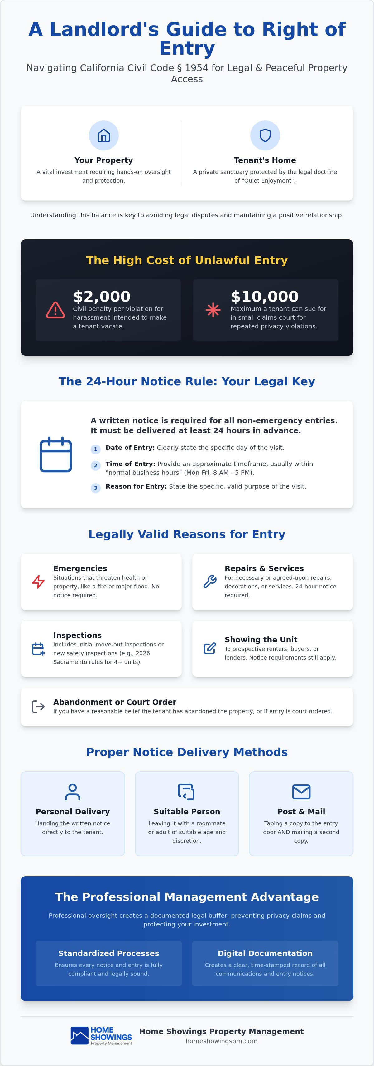 Landlord right of entry california