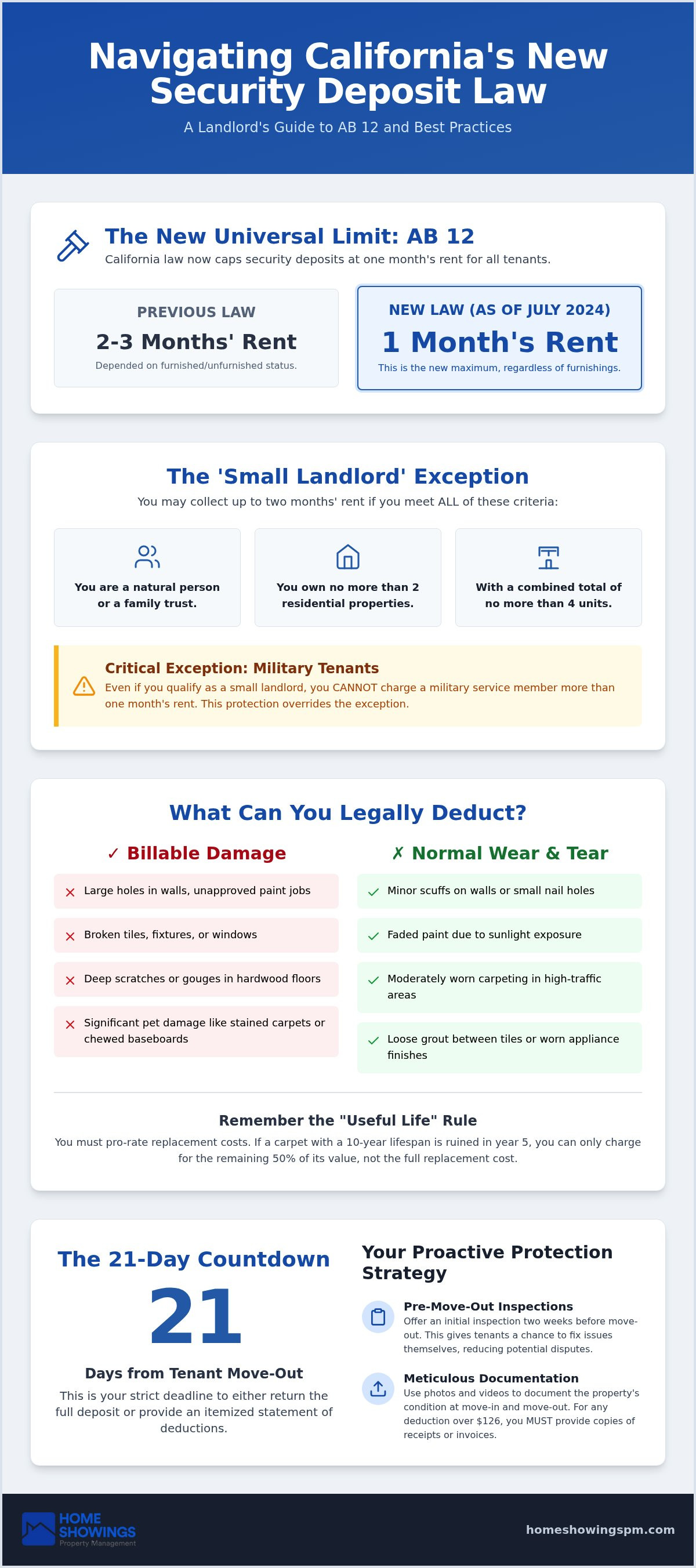 California rental security deposit laws