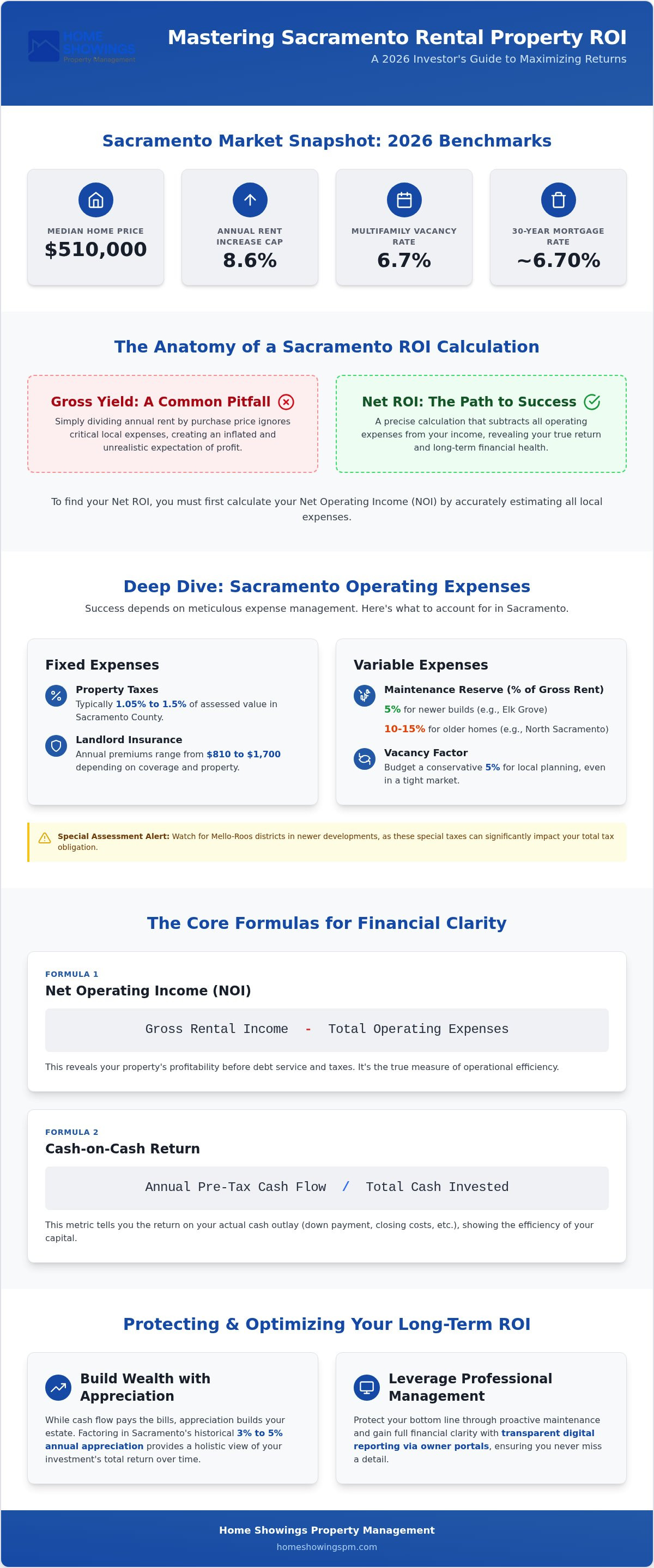 Sacramento rental property ROI calculator