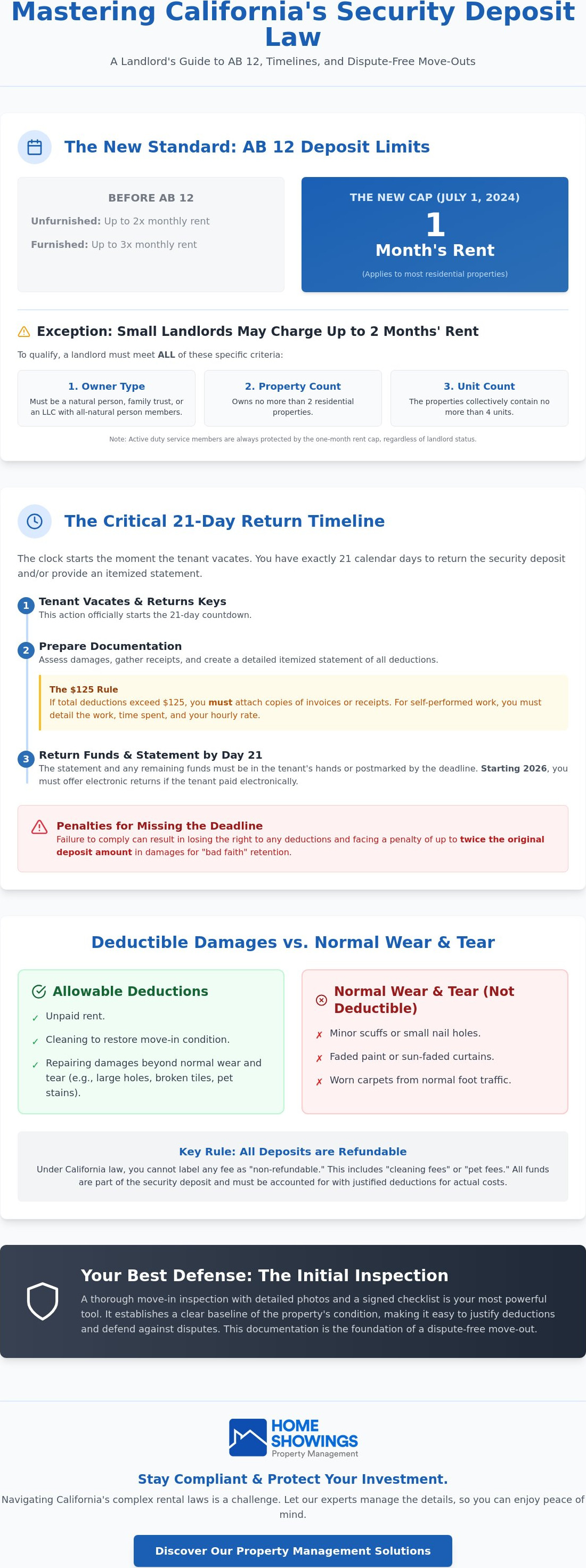 California security deposit law